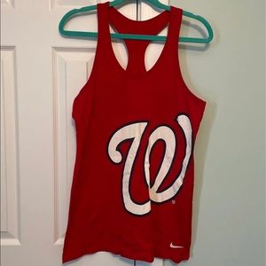 Nike Racerback Tank Top Washington Nationals Logo